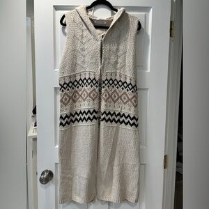 NWT Brave + True Ranch Knitted Vest Sweater, size S/M BLUSH/BLACK